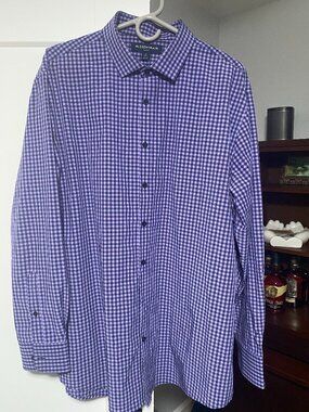 Mizzen+Main XL Classic Leeward Classic Long Sleeve Dress Shirt Purple